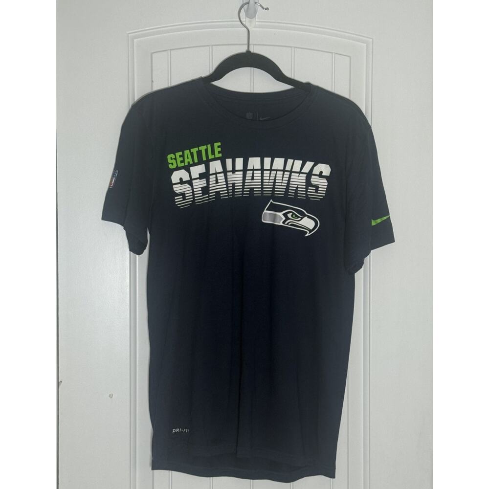 Nike Navy Men's Size Medium Dry-Fit Seattle Seahawks Shirt